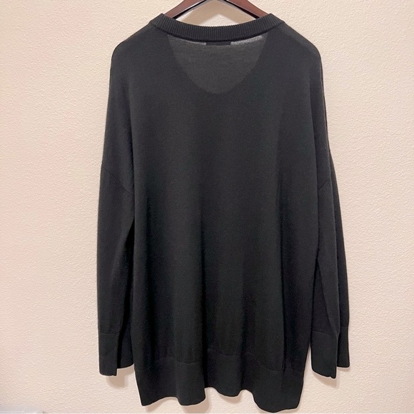 Canessa Cashmere Pullover Sweater, silk/cashmere blend, black, round neck,size 5 - Picture 6 of 13